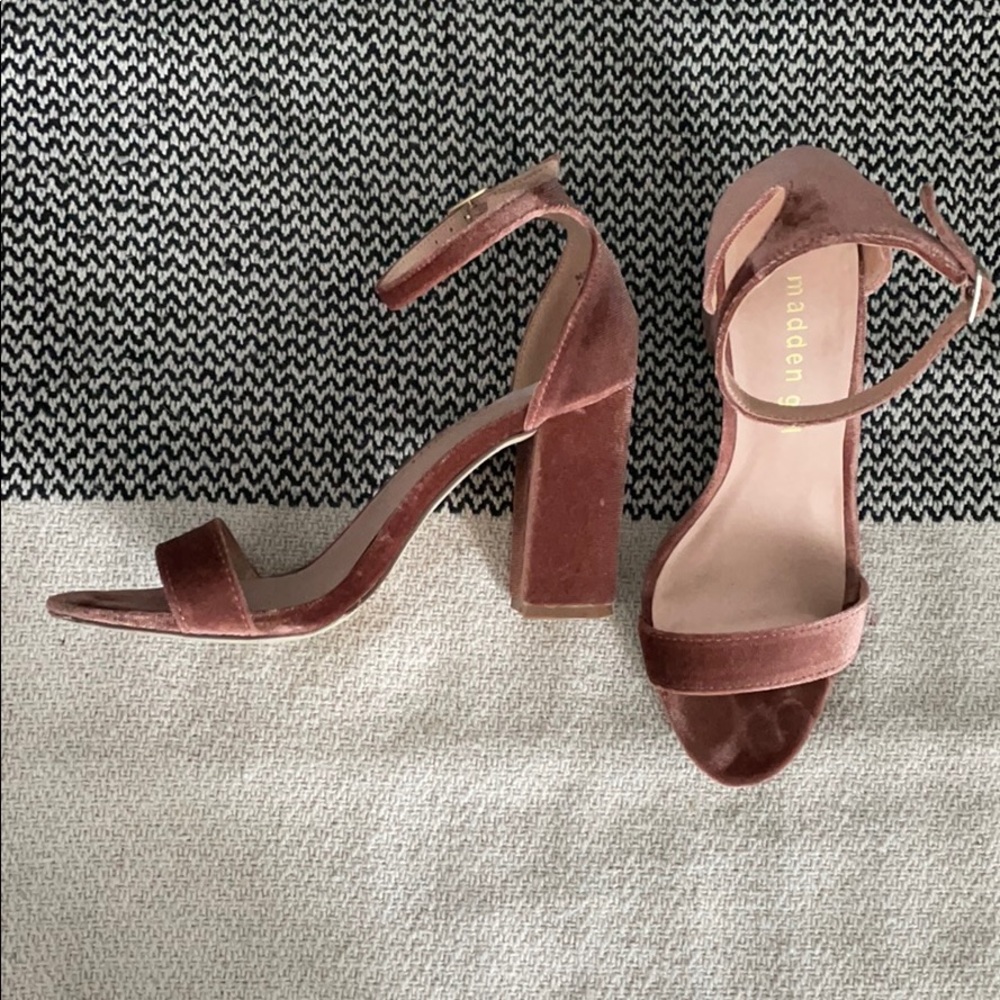 two strap chunky heels